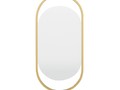 Дизайнерское настенное зеркало Glass Memory Muse в металлической раме золотого цвета